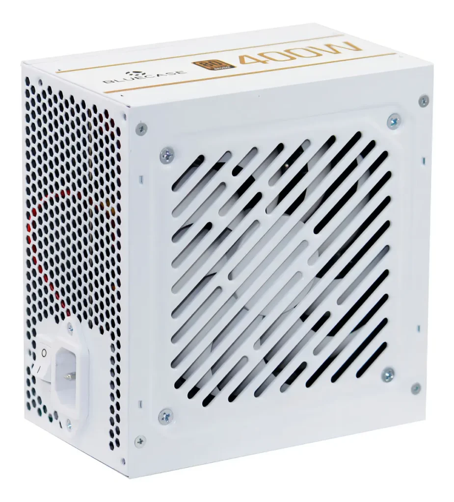 Fonte Gamer 400w Atx Pc PFC Ativo 80 Plus Bronze Cor Branco Cabos Flat Cabo de Energia