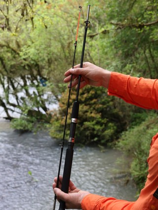 Vara de Pesca para Molinete Fibra de Vidro Maciça 1,50m 20lb 2 Partes