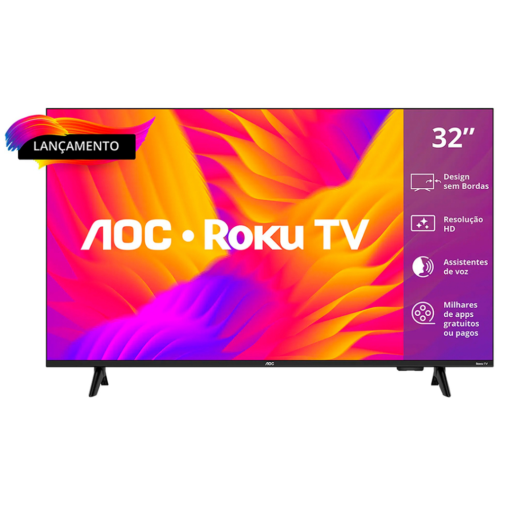 Smart Tv AOC 32″ LED HD 32S5155/78G Roku Wifi HDMI Dolby Audio