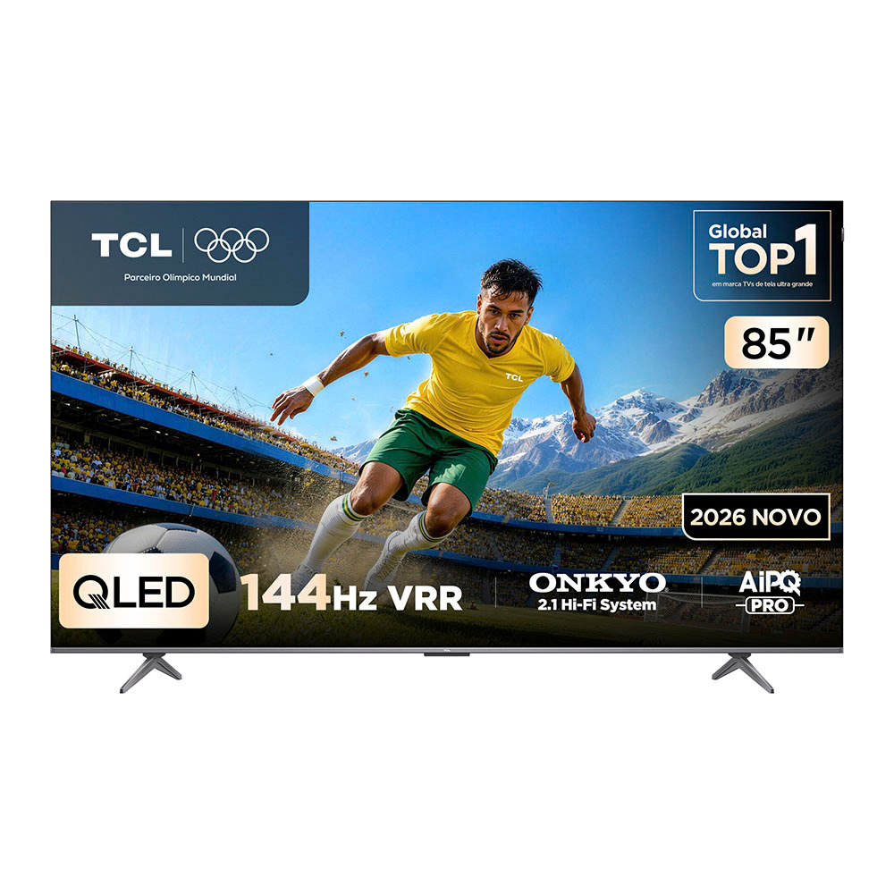 Smart TV TCL 85 Polegadas QLED 4K P8L WiFi Bluetooth Google TV HDR10+ 144 Hz VRR 85P8L
