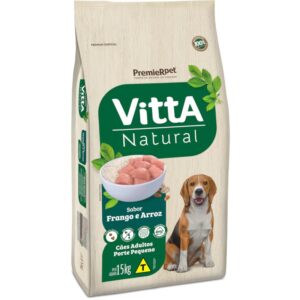 Ração Vitta Natural para Cães Adultos de Pequeno Porte Sabor Frango e Cereais – 15Kg
