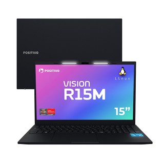 Notebook Positivo Vision R15 AMD Ryzen 7-5825U Linux 8GB RAM 512GB SSD 15.6” Full HD IPS Lumina Bar