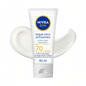 NIVEA SUN Protetor Solar Facial Toque Seco Antissinais FPS 70 40ml