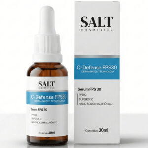 Sérum Facial com FPS 30 – C-Defense 30ml – Vitamina C, Niacinamida e Ácido Hialurônico – Salt Cosmetics