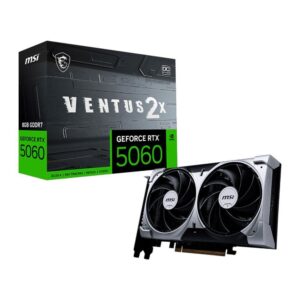 Placa de vídeo NVIDIA GeForce MSI RTX5060 8GB VENTUS 2X OC Blackwell – 912-V537-017