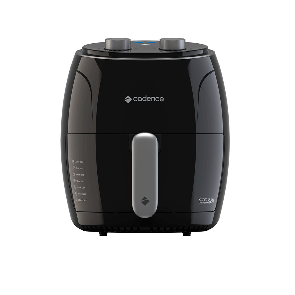 Fritadeira Air Fryer Cadence 3,8L Super Cook Fryer FRT410 Preta