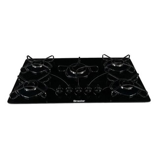 Fogão Cooktop Bivolt Com Alimentação Gás – Braslar 5 Bocas Cor Preto – 5 Queimadores