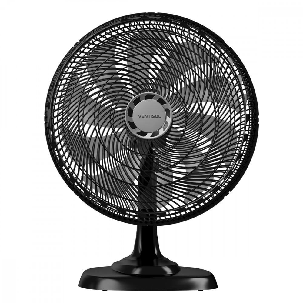 Ventilador de Mesa Ventisol Oscilante Turbo Grade De Plástico 10 Pás 50CM 150W 220V Preto – 17599