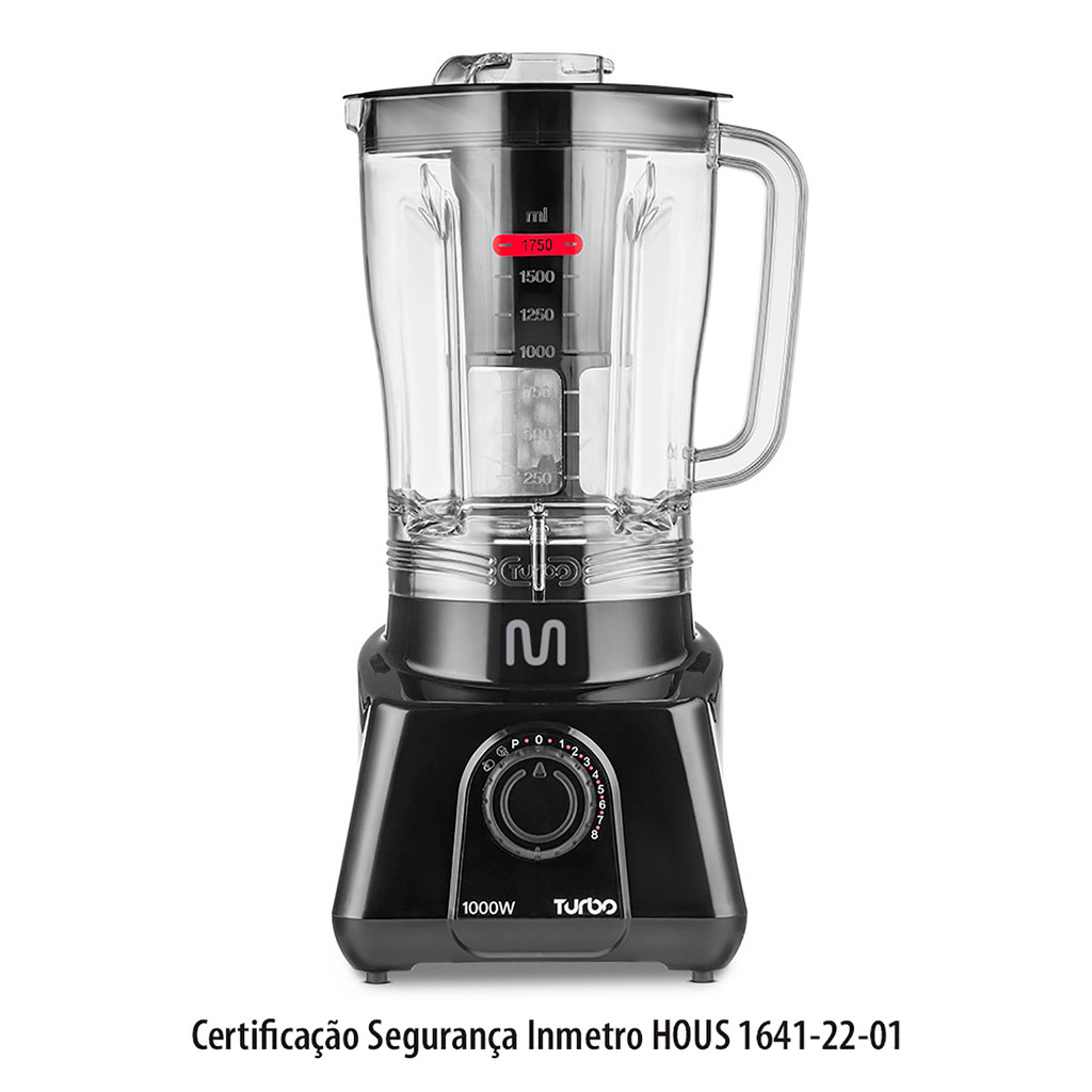 Liquidificador 2,6L Turbo 8 Velocidades 1000W Preto – Multi