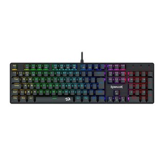 Teclado Mecanico Gamer Redragon Sindri, Rainbow, Switch Marrom, USB, Preto, K671