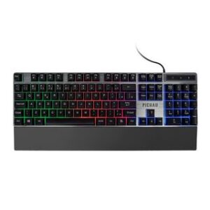 Teclado Gamer Pichau Venus E1, Rainbow, ABNT2, Preto, PCH-VNSE-RBW01