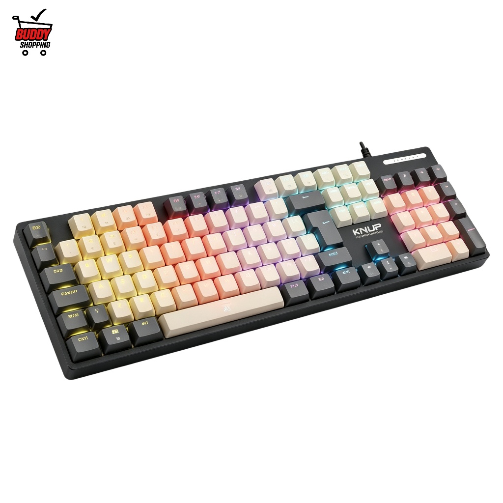 Teclado Mecânico Gamer Knup KP-TE143 ABNT2 Switch Red 107 Teclas Fio