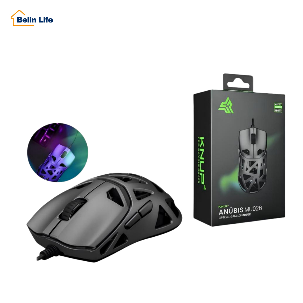 Mouse Gamer 6 Botões 12.800 DPI Sensor Instantâneo Knup