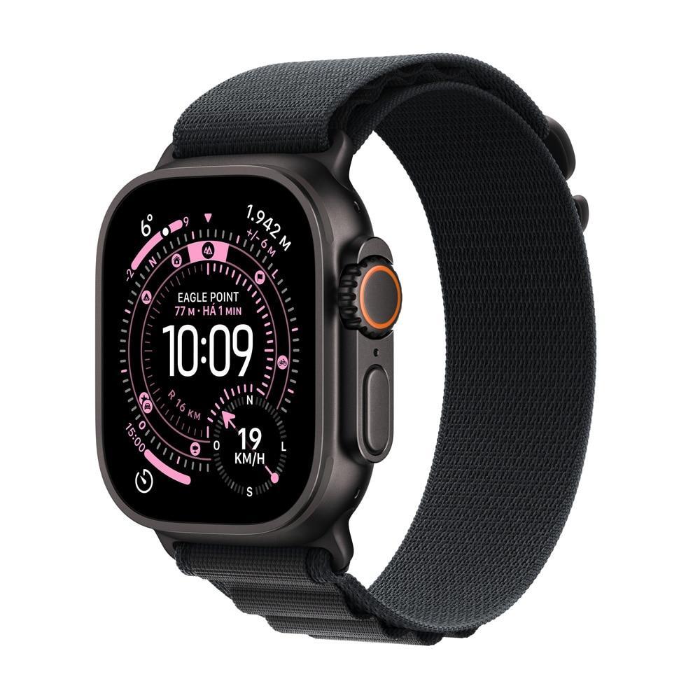 Apple Watch Ultra 3 GPS + Cellular – Caixa preta de titânio – 49 mm – Pulseira loop Alpina preta – G