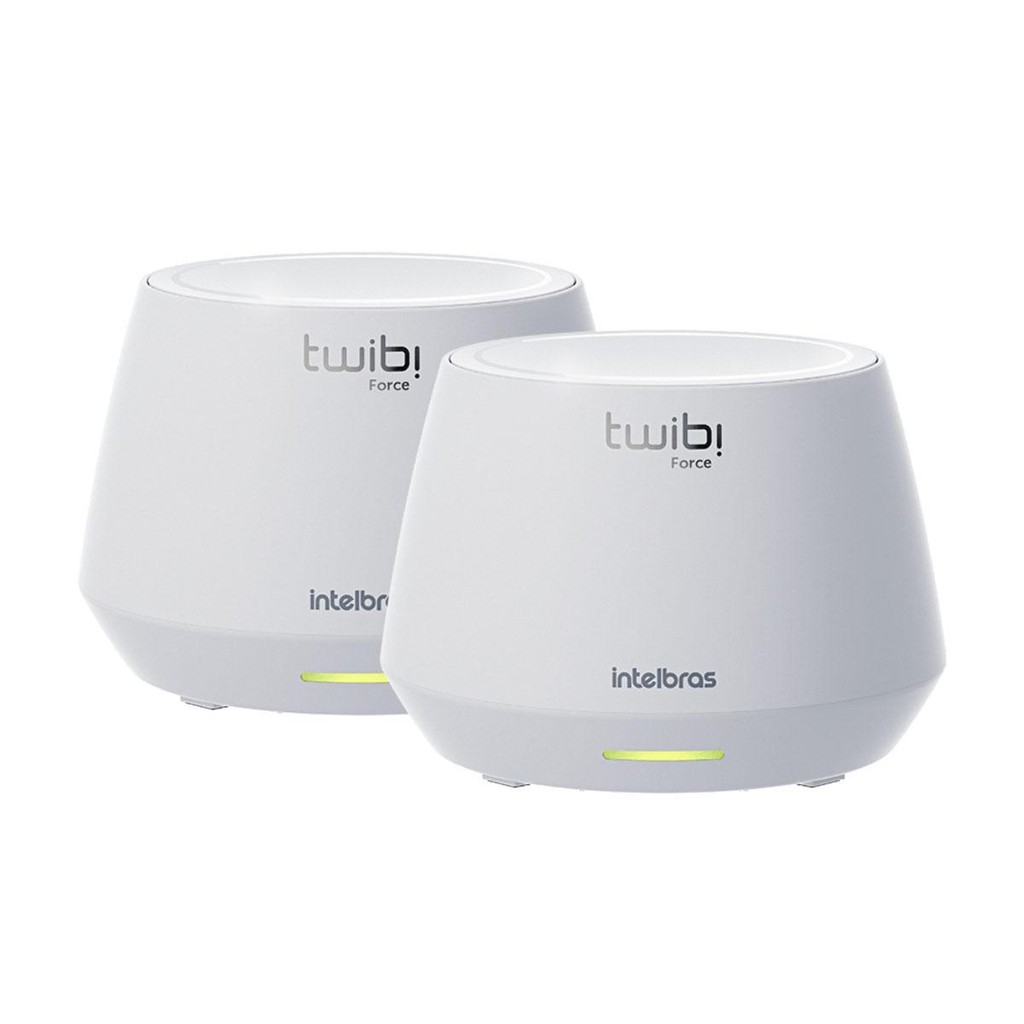 Roteador WI-Fi Intelbras Twibi Force AX – Combo 2 unidades, Gigabit, Wi-Fi MESH, MU-MIMO, Dual Band