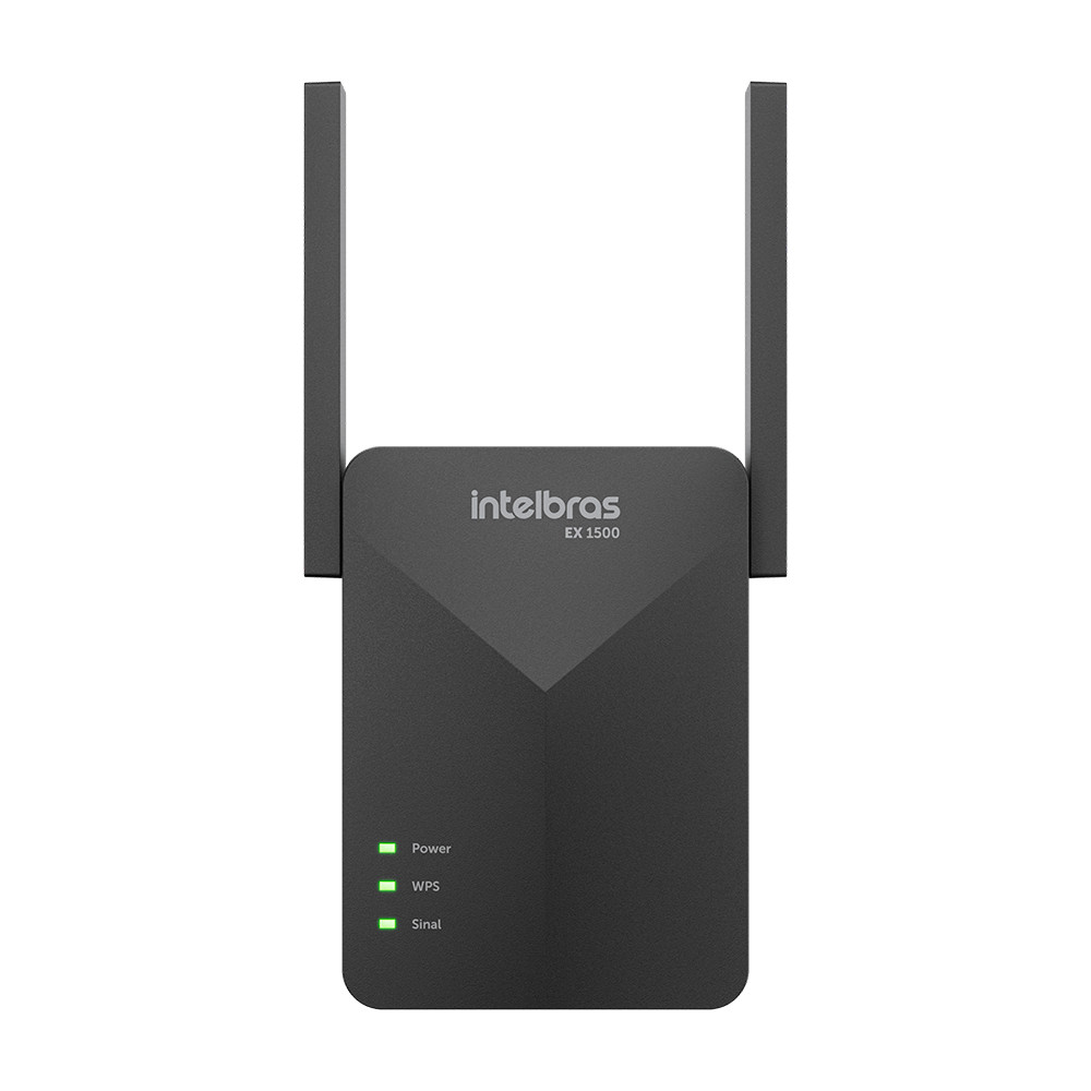 Extensor Mesh Cobertura de Até 100m² Wi-Fi 6 EX 1500 Preto Intelbras