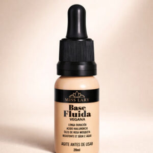 Base fluida vegana em conta gotas 20ml miss lary