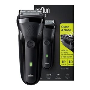 Barbeador Elétrico Masculino Braun Série 3 300s/Navalha Elétrica Recarregável , Preto