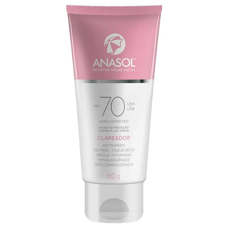 Anasol Protetor Solar Facial FPS70 – Clareador – 60g