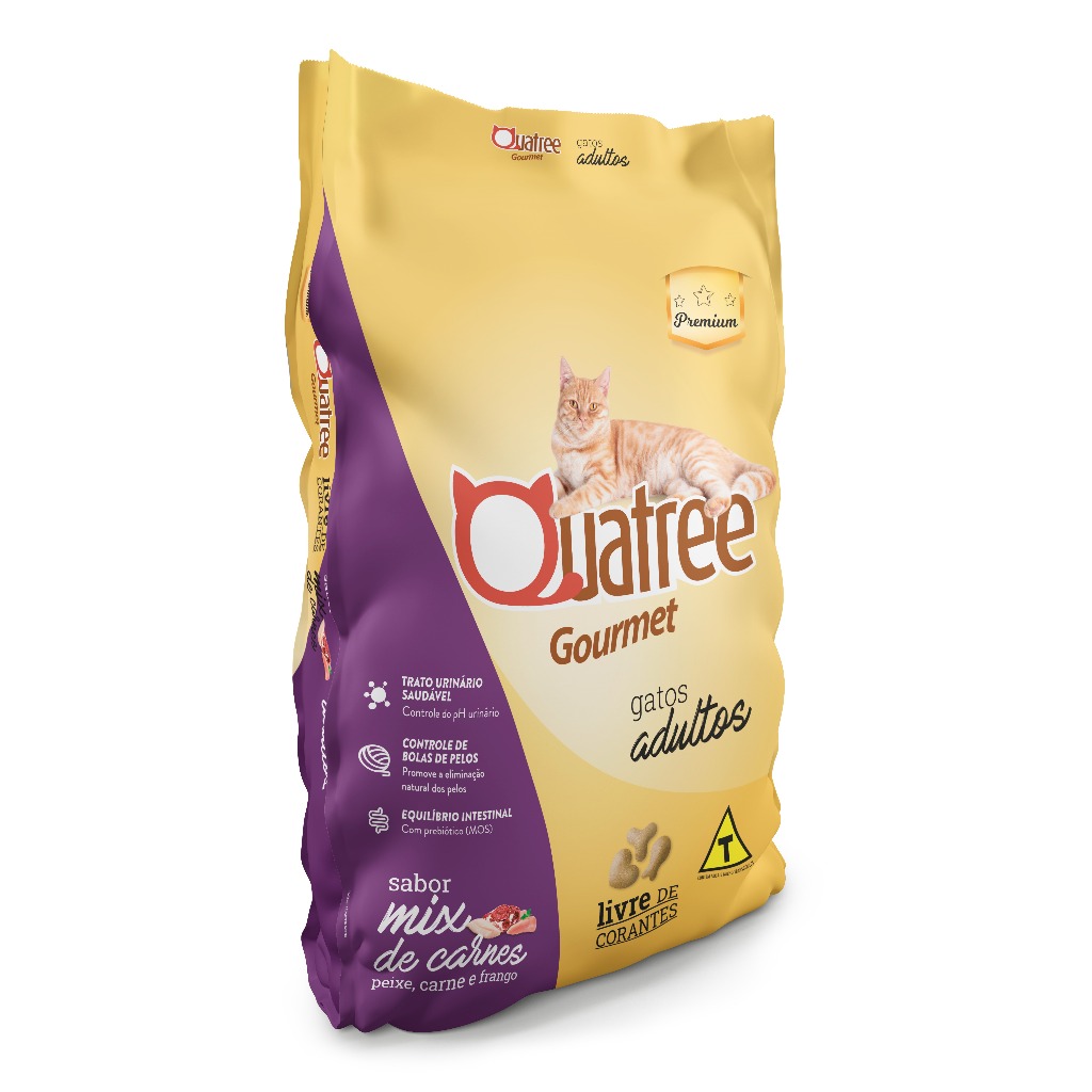 Ração Quatree Gourmet Gato Adulto Mix de Carnes 10,1 kg