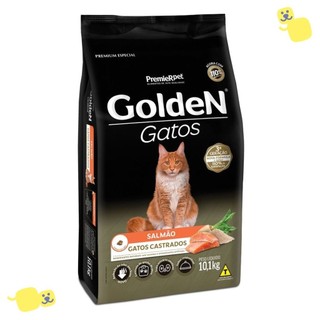 Ração Golden Gato Castrado Adulto Ração para Gatos Castrados 10Kg Ração Gato Salmão Premium Pet