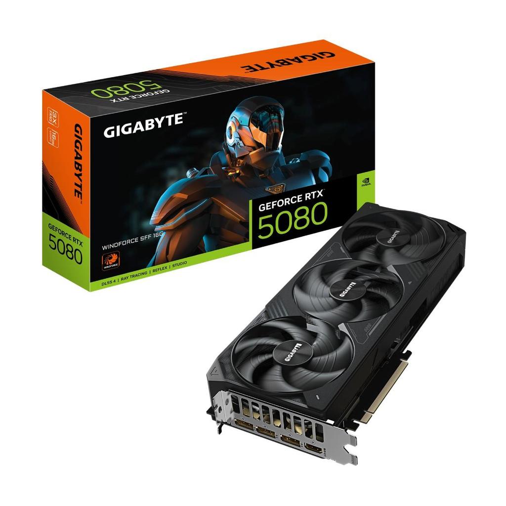 Placa de Vídeo GeForce RTX 5080 16GB GDDR7 256bits – DLSS 4 – Windforce SFF – Gigabyte