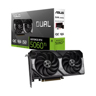 Placa de Vídeo Asus GeForce RTX 5060 Ti OC Dual , 16GB, GDDR7, 128-bit, DUAL-RTX5060TI-O16G