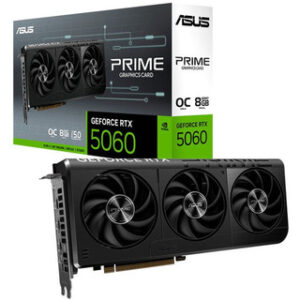 Placa de Vídeo ASUS PRIME GeForce RTX 5060 OC Edition, 8GB, GDDR7, 128-bit, 90YV0N10-M0NA00