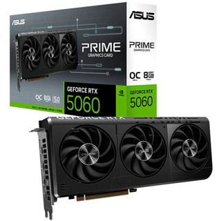 Placa de Vídeo ASUS PRIME GeForce RTX 5060 OC Edition, 8GB, GDDR7, 128-bit, 90YV0N10-M0NA00