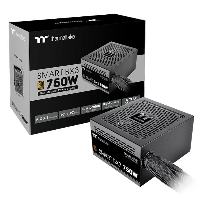 Fonte Thermaltake Toughpower 750W Smart BX3, 80 Plus Bronze, PFC Ativo, PS-SPD-0750NNFABB-3