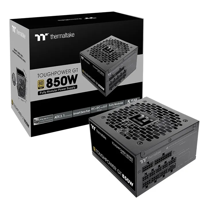 Fonte Thermaltake Toughpower 850w Gt, 80 Plus Gold, Full Mod Preto
