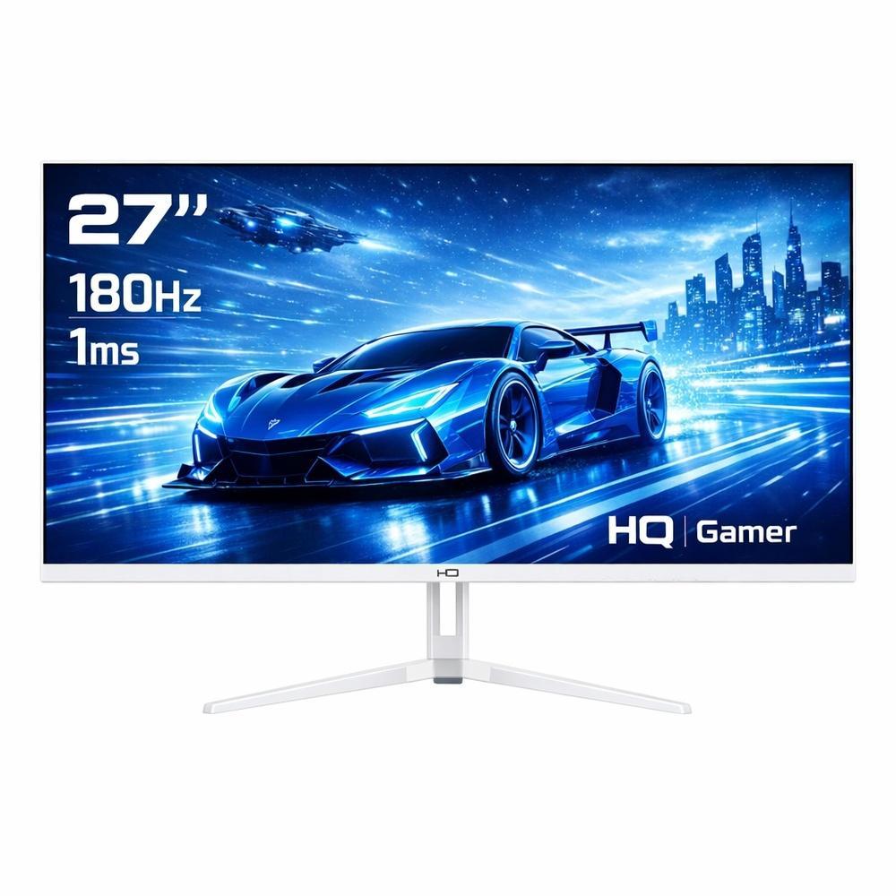 Monitor Gamer HQ 27″ Branco Curvo 1ms, 200Hz, AMD FreeSync, Full HD, HDMI, DP, Frameless HQW27C200