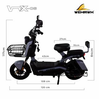Bicicleta Scooter Elétrica 1000W Urban Wx-06 Bateria 60V 20Ah Wehawk Bateria Lítio Removível Autopropelido
