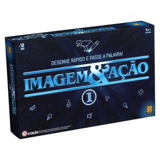 JOGO IMAGEM E AÇÃO 1 GROW BRINQUEDO DE MESA DIVERSÃO DESENHAR TABULEIRO GAME ADVINHA PERGUNTA CARTAS