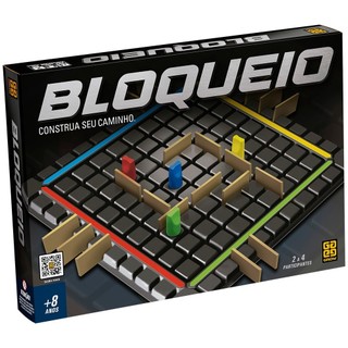 JOGO DE TABULEIRO BLOQUEIO CONSTRUA SEU CAMINHO GROW BRINQUEDOS MESA TABULEIRO DESAFIO ESTRATÉGIA